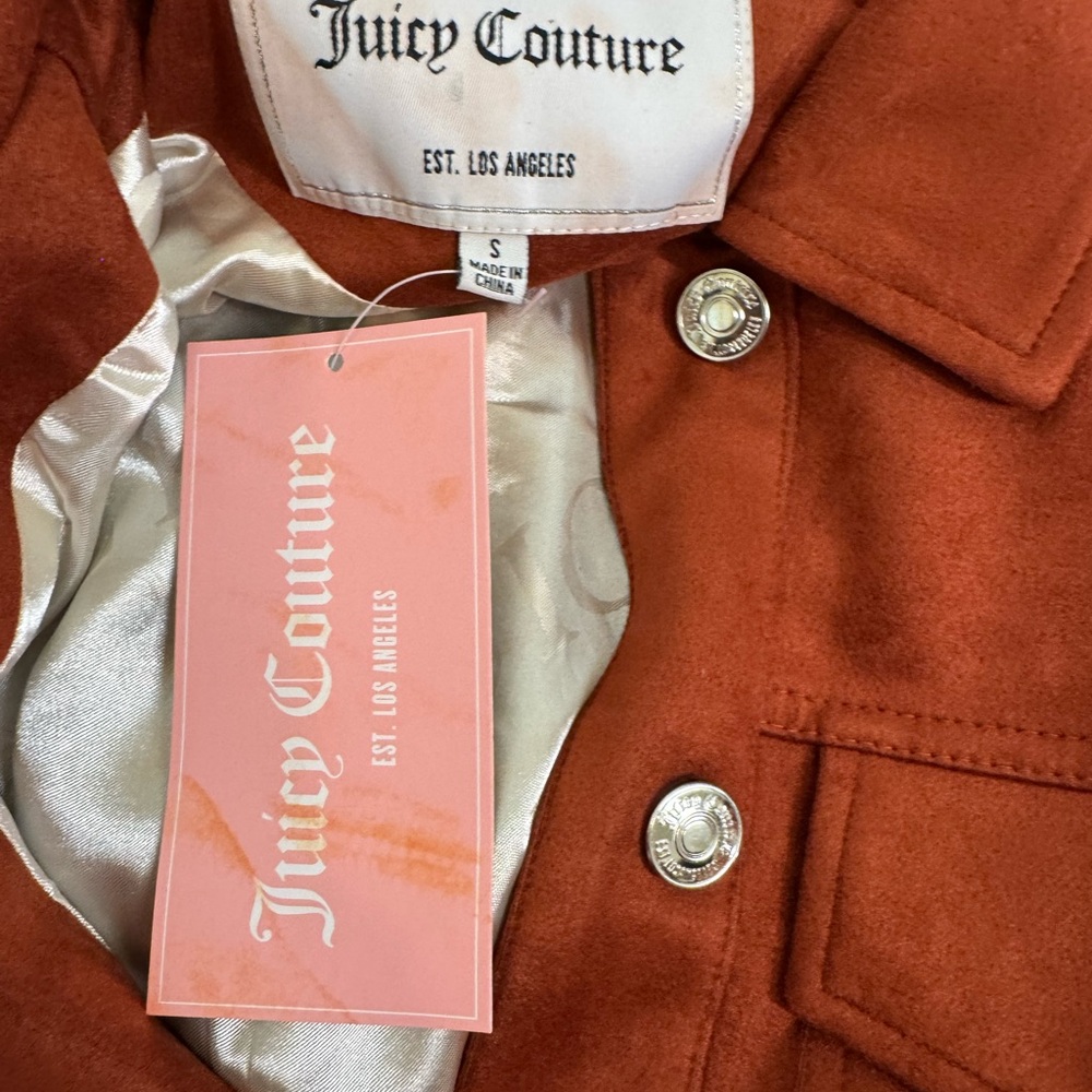 Juicy Couture Rust Color Soft Jacket with Fringe *NWT* - Picture 7 of 11